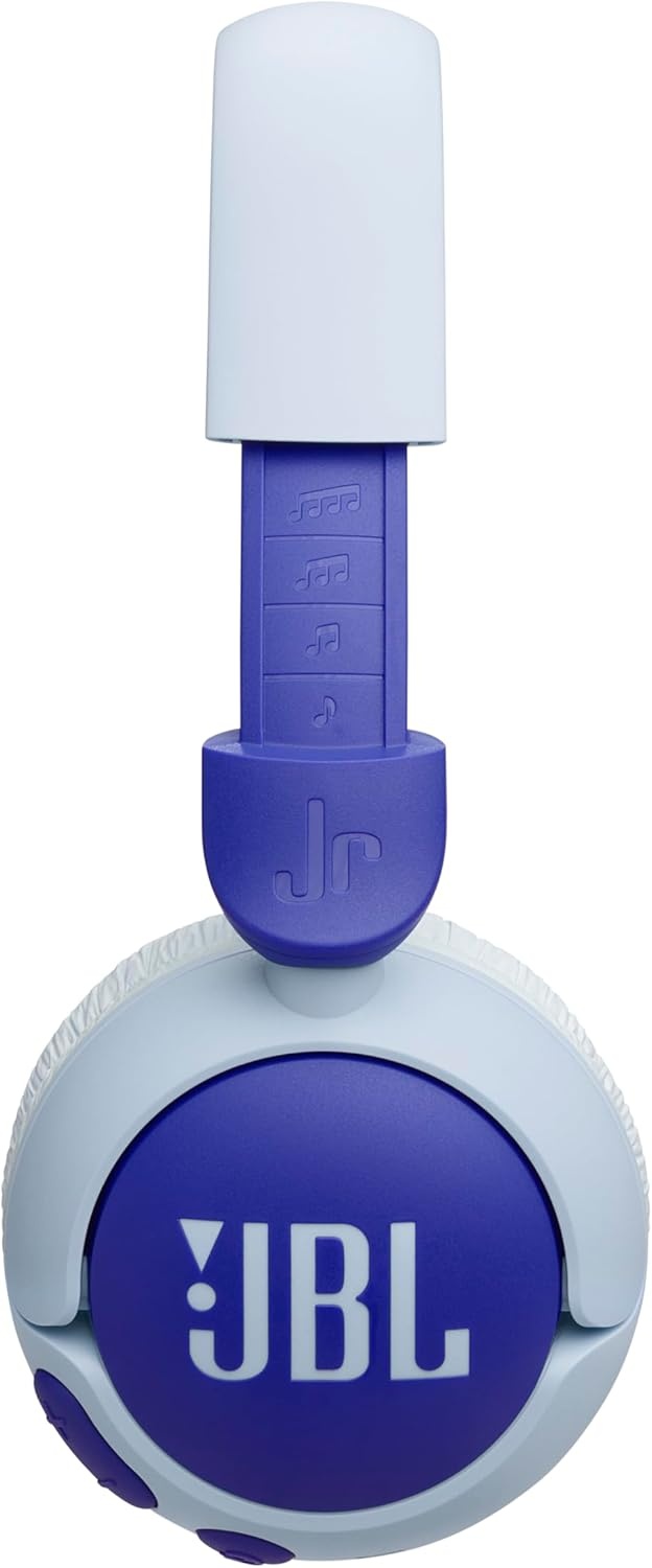 image:imageJBL Junior 320BT OnEar Kids Headphones Blue JBL Safe Sound 85dB Parental Control with Customizable Volume Playtime Easy monitoring Builtin mic 50hour battery lifeBlue