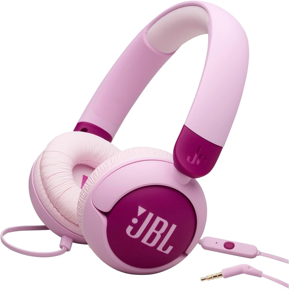 image:imageJBL Junior 320 Kids Headphones Wired VolumeLimited Blue Designed For School And Travel With BuiltIn Mic Foldable Design 35Mm Jack Comfortable Fit And Customizable StickersPurple