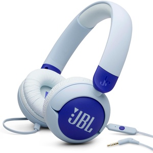 JBL Junior 320 Kids Headphones, Wired, Volume-Limited – Blue | Designed For School And Travel With Built-In Mic, Foldable Design, 3.5Mm Jack, Comfortable Fit And Customizable Stickers(Blue)