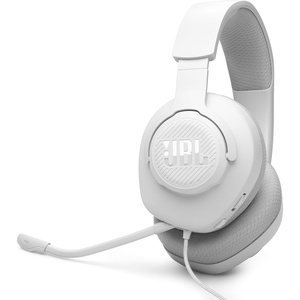 JBL Quantum 100M2 Wired Gaming Headset, Detachable Mic – Black | Memory Foam Ear Cushions And 3.5 Mm Jack Work With PC, PlayStation, Xbox, Nintendo Switch For Immersive PC Gaming Sessions(White)